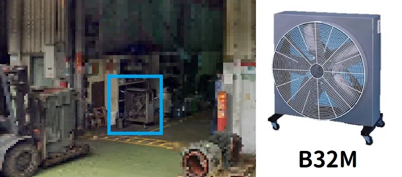 BLUEFOOT COOL B32M movable box fan movable exhaust fan mobile ventilation fan portable box fan large industrial fan portable stand fan vertical exhaust fan 313136764