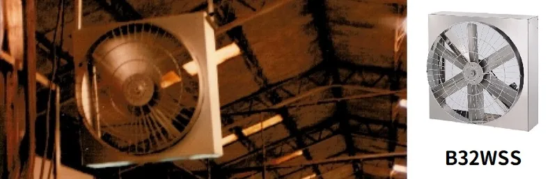 BLUEFOOT COOL B32WSS stainless steel exhaust fan big industrial fan negative pressure exhaust fan heavy duty exhaust fan hotel exhaust fan warehouse exhaust fan 15482252
