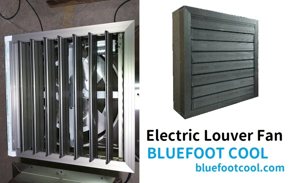 BLUEFOOT COOL Ventilador de escape con obturador ventilador de escape de persiana de aleación de aluminio ventilador de rejilla industrial ventilador de escape de persiana comercial 17253217